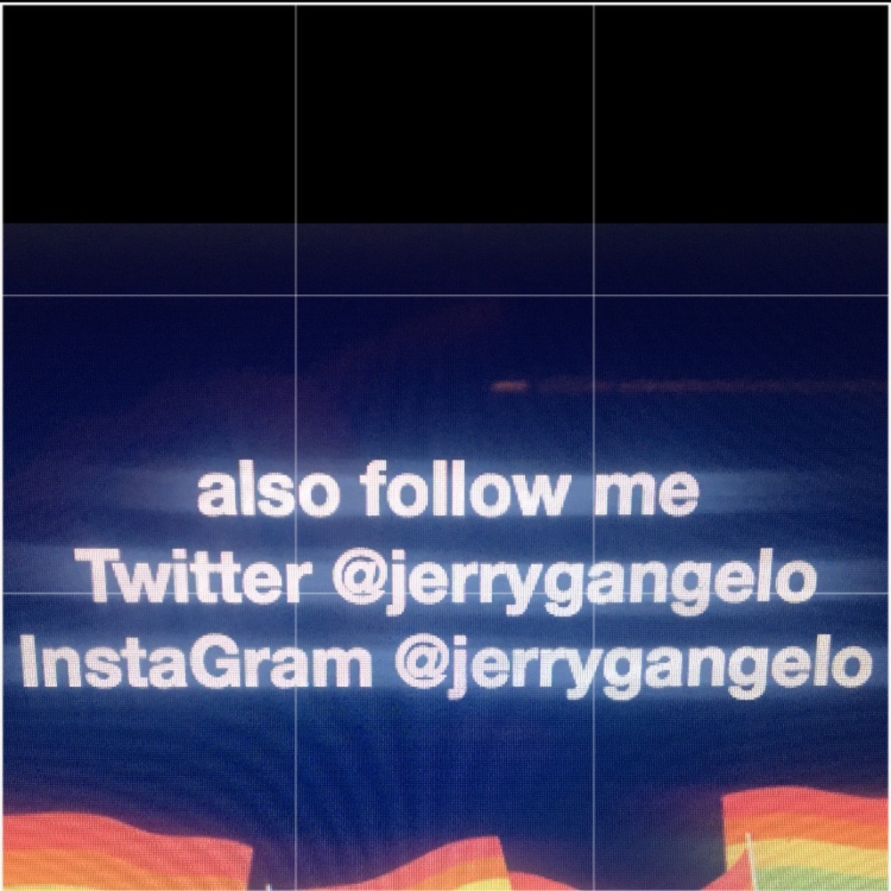 Twitter @jerrygangelo and InstaGram @jerrygangelo